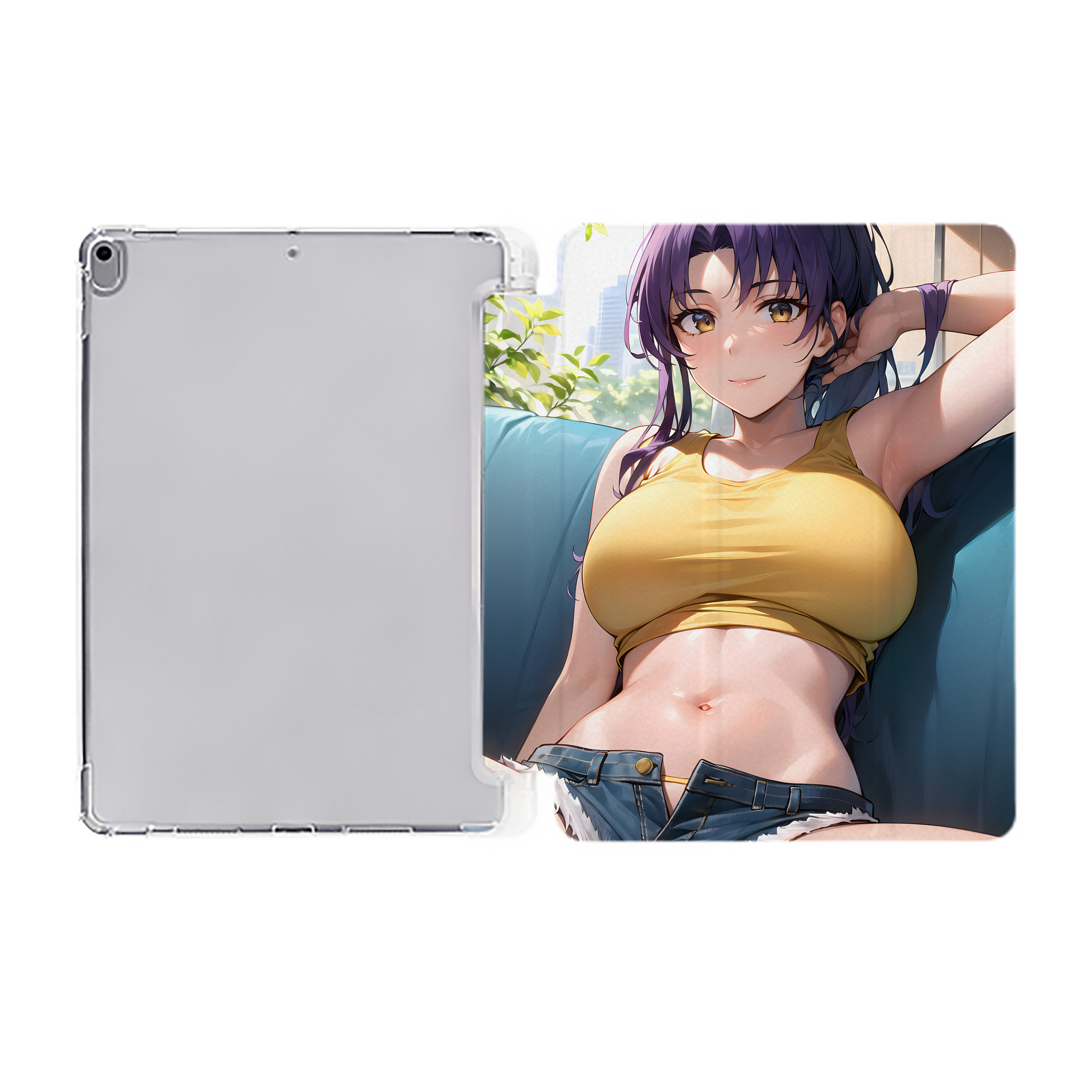 （画像用） EVA 新世紀エヴァンゲリオン IPad ケース ペン収納付き 三つ折りスタンド PUレザー×シリコン 対応機種9.5/10.5/10.9インチ